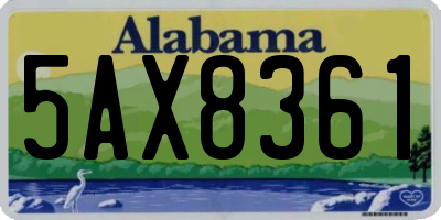 AL license plate 5AX8361