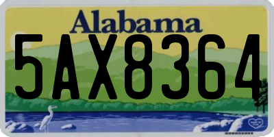 AL license plate 5AX8364