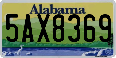 AL license plate 5AX8369