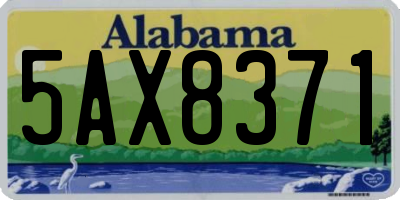 AL license plate 5AX8371