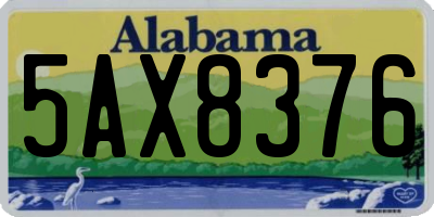 AL license plate 5AX8376