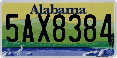 AL license plate 5AX8384