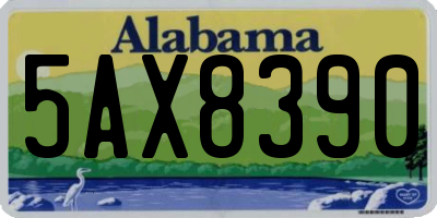 AL license plate 5AX8390