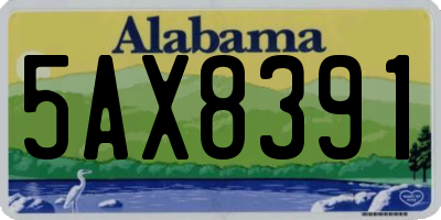 AL license plate 5AX8391