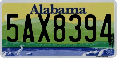 AL license plate 5AX8394