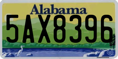 AL license plate 5AX8396