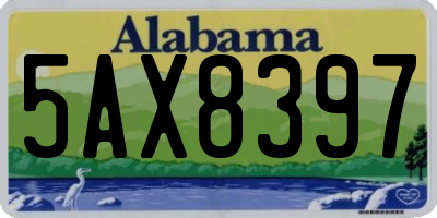AL license plate 5AX8397