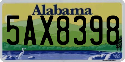 AL license plate 5AX8398