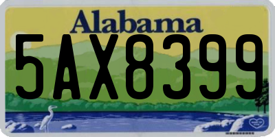 AL license plate 5AX8399