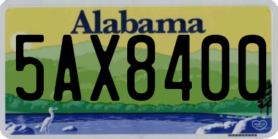 AL license plate 5AX8400