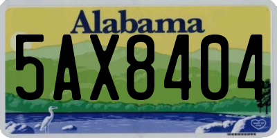 AL license plate 5AX8404
