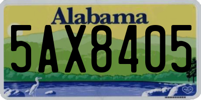 AL license plate 5AX8405