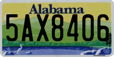 AL license plate 5AX8406