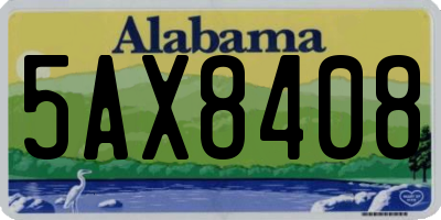 AL license plate 5AX8408