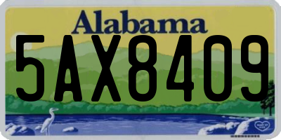 AL license plate 5AX8409