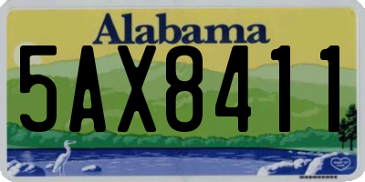 AL license plate 5AX8411