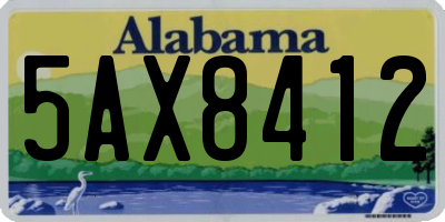 AL license plate 5AX8412