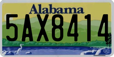 AL license plate 5AX8414