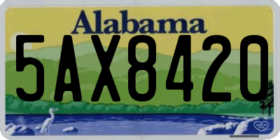 AL license plate 5AX8420