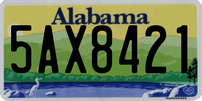 AL license plate 5AX8421