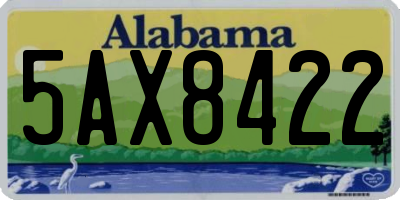 AL license plate 5AX8422