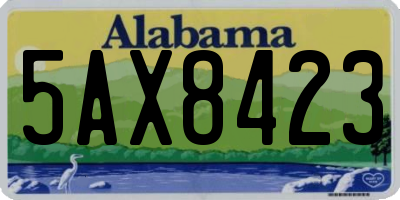 AL license plate 5AX8423