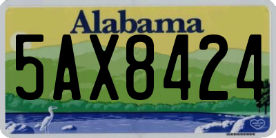 AL license plate 5AX8424