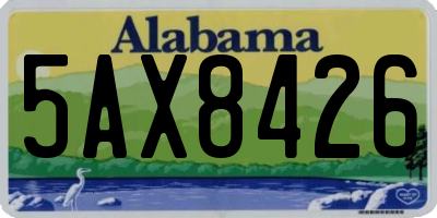 AL license plate 5AX8426