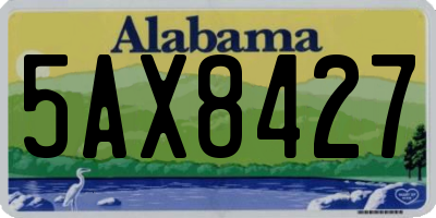 AL license plate 5AX8427