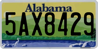 AL license plate 5AX8429