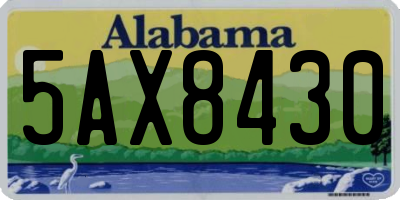 AL license plate 5AX8430