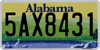 AL license plate 5AX8431