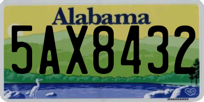 AL license plate 5AX8432