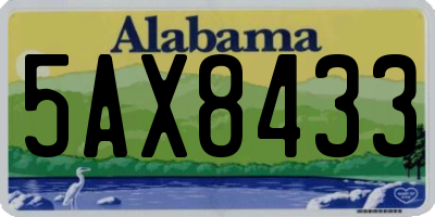AL license plate 5AX8433
