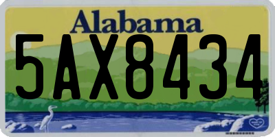 AL license plate 5AX8434