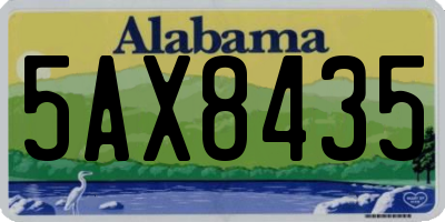 AL license plate 5AX8435