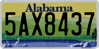 AL license plate 5AX8437