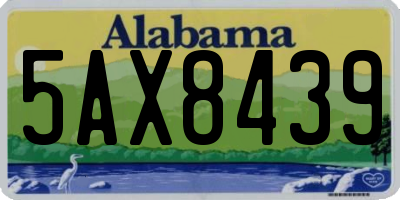 AL license plate 5AX8439