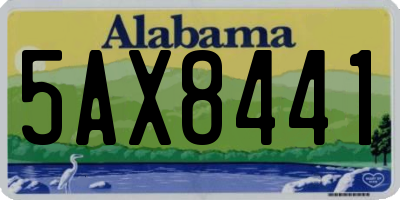 AL license plate 5AX8441