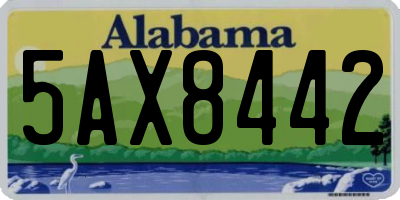AL license plate 5AX8442