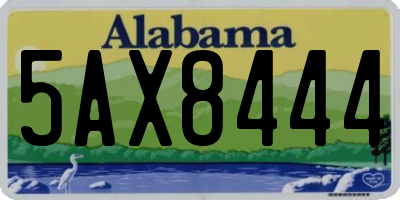 AL license plate 5AX8444
