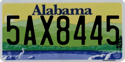 AL license plate 5AX8445