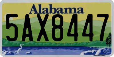 AL license plate 5AX8447