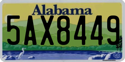 AL license plate 5AX8449