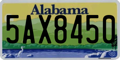 AL license plate 5AX8450