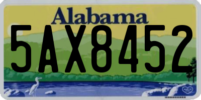 AL license plate 5AX8452