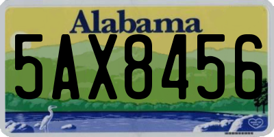 AL license plate 5AX8456