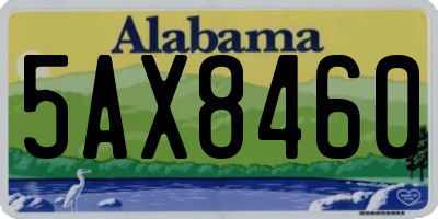 AL license plate 5AX8460