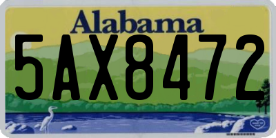 AL license plate 5AX8472
