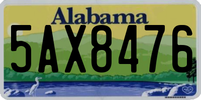 AL license plate 5AX8476